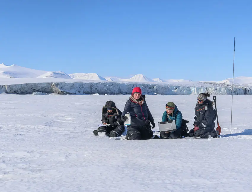 Fieldwork in Mohnbukta Svalbard
