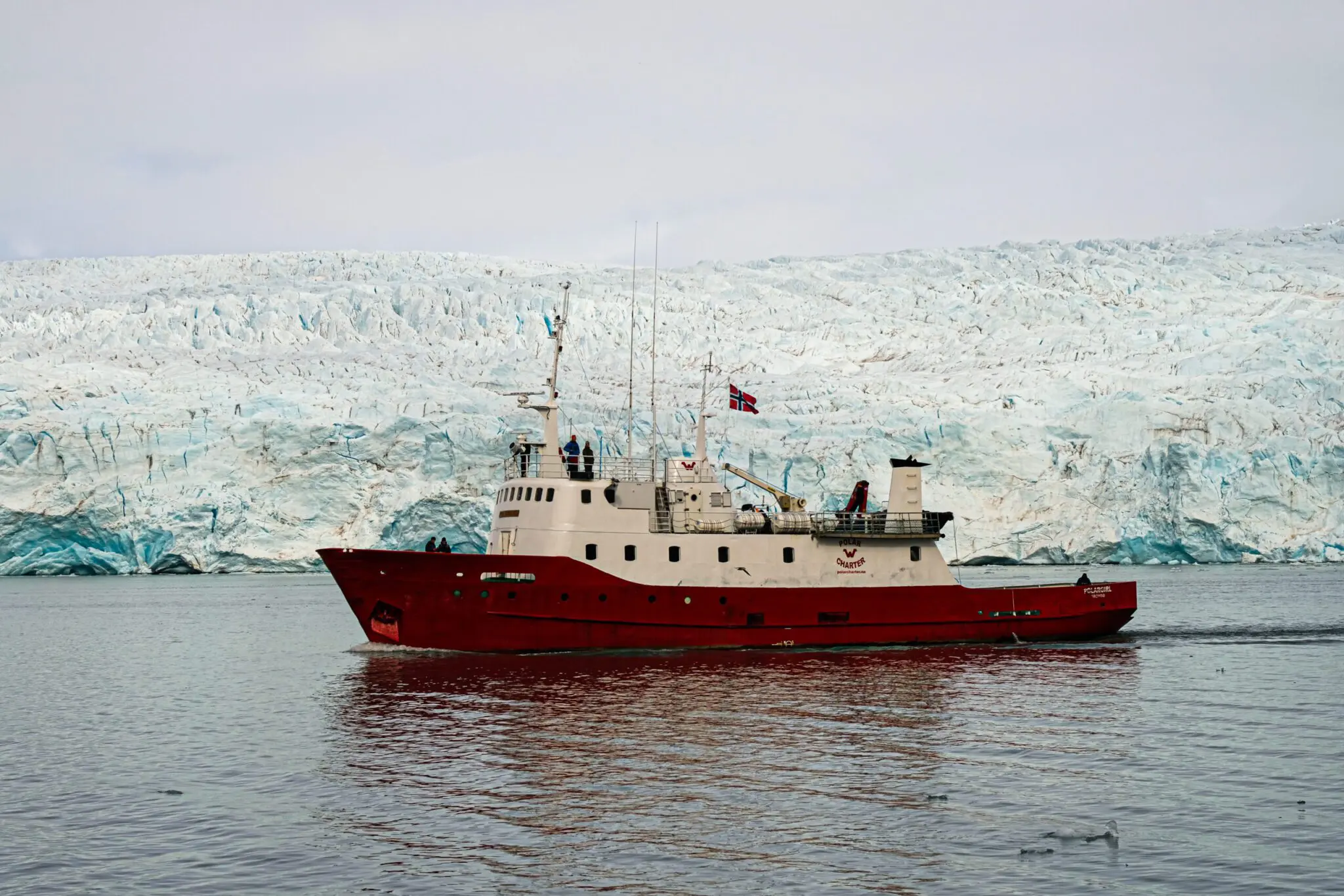 MS Polargirl in front of Nordenskiöld glacier.
