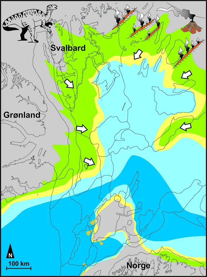 Map-form-125mill-years-ago Map of the Arctic 125 million years ago