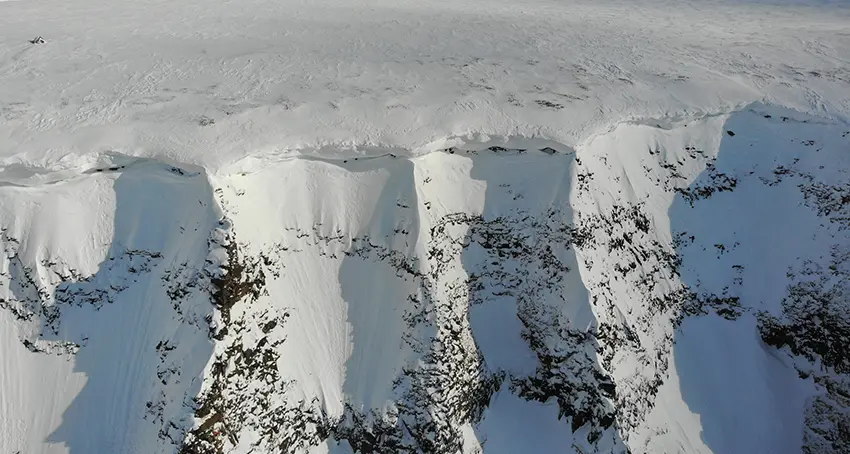 Drone picture of Gruvefjellet