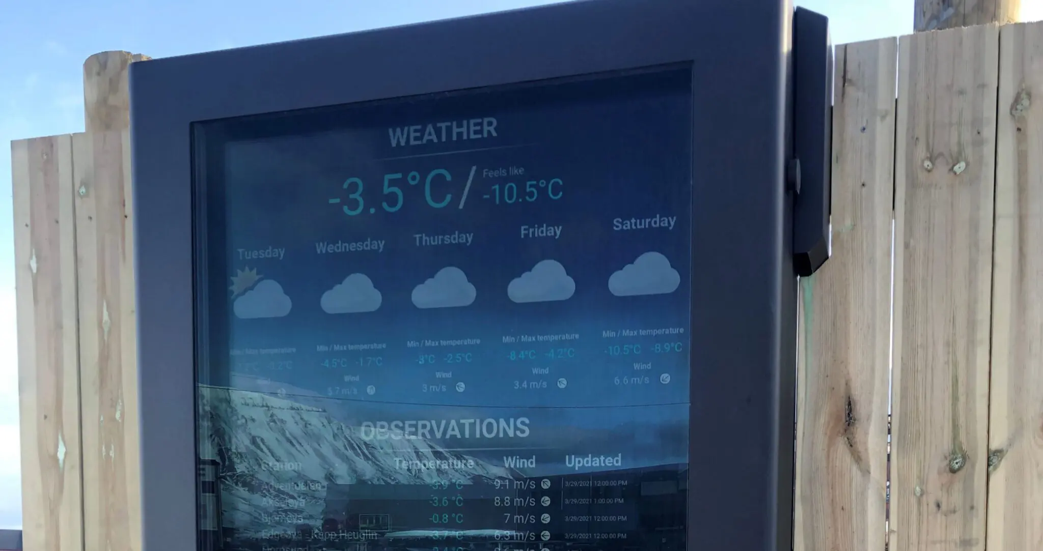 infotavle850x450 Weather information board in Adventdalen