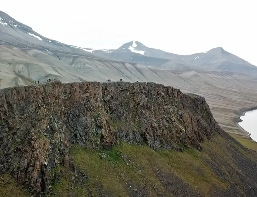Igneous rock at Diabasodden. Photo: Owen Anfinson