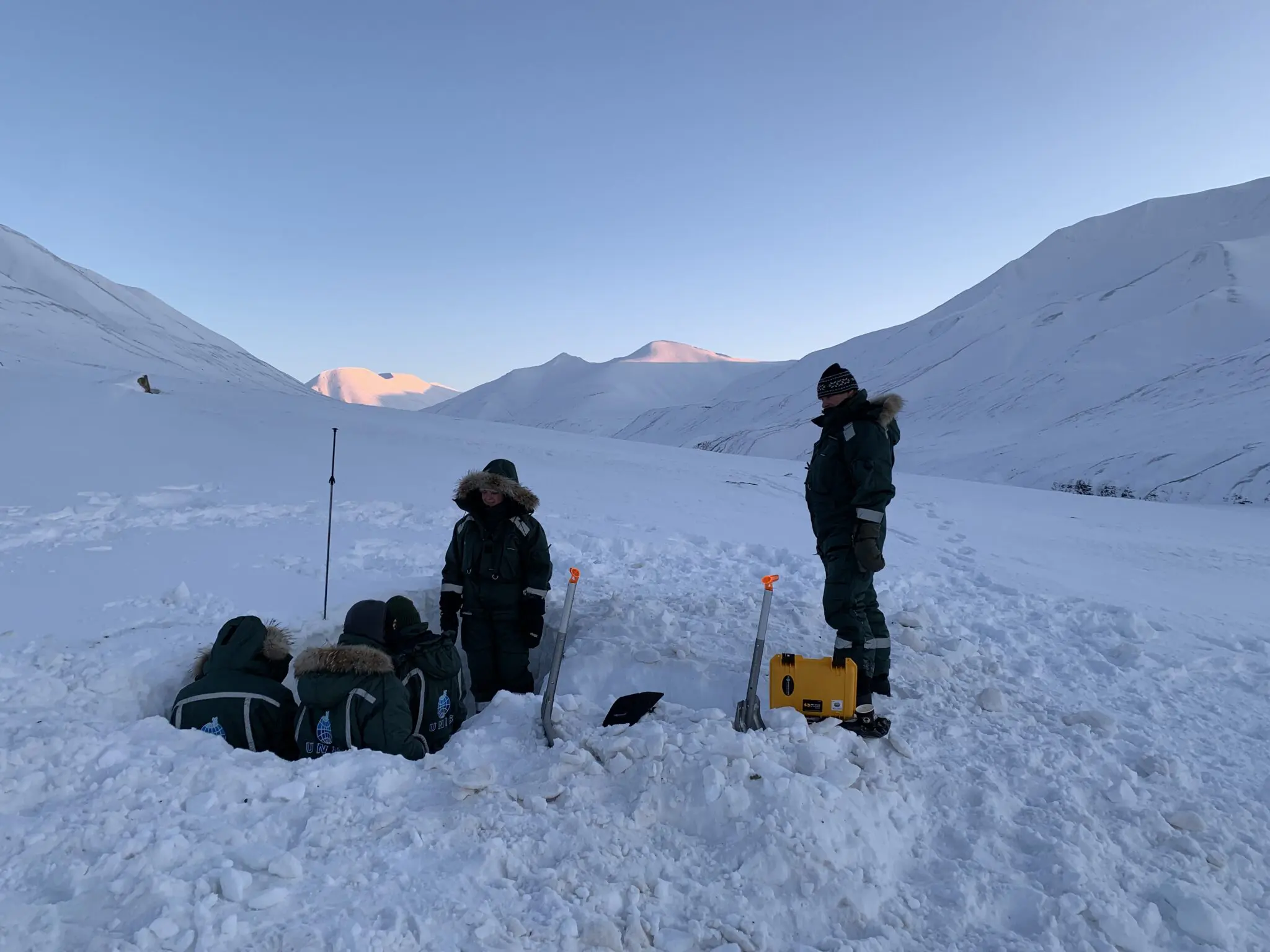 Sea ice studies in Van Mijenfjorden.
